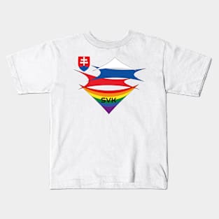 Slovakia pride flag Kids T-Shirt